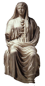 Ejemplo de escultura femenina romana