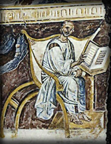 San Agustn en un fresco del S. V