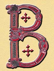 Letra B inicial de poca carolingia
