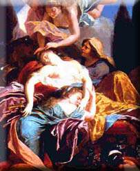 Detalle de La muerte de Dido, de Antoine Coypel (1661-1722), Museo Fabre, Montpellier