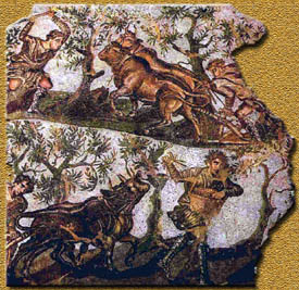 Labores agrcolas en un mosaico del s. IV, Museo de El Bardo, Tnez