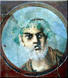 Retrato de Terencio en un fresco pompeyano