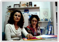 Mara Victoria y Aurelia (Maestra y educadora en Derechos Humanos; Abogada y Coordinadora de Amnista Intern. en Almera.)
