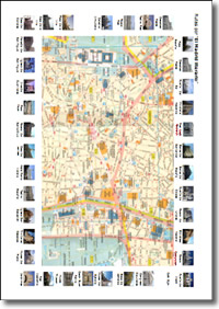 Imagen del folleto de bolsillo con el plano de la zona centro y Cibeles. Se abre en ventana nueva.