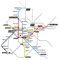Mapa de metro de Madrid 1955